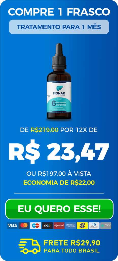 Kit 1 frasco de Fignar Gotas — tratamento 1 mês