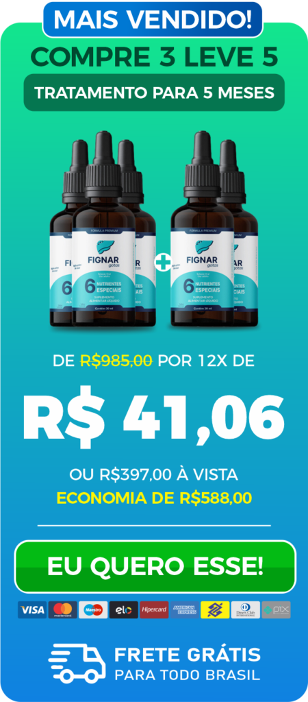 Kit compre 3 leve 5 frascos de Fignar Gotas — mais vendido, tratamento 5 meses